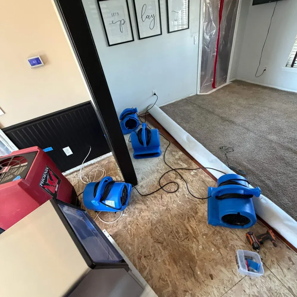 IICRC certified drying setup in Carroll County, IN