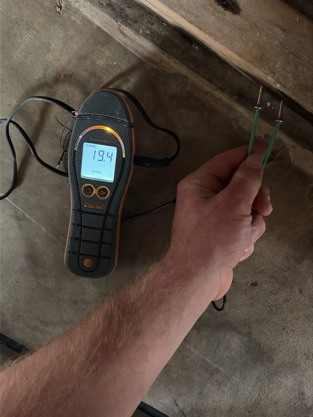 Documented moisture readings in Carroll County, IN